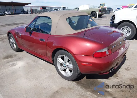 2001 BMW Z3 2.5I z USA, uszkodzony, nr VIN WBACN33451LM04388